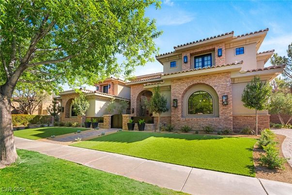Backyard, Exterior, Facade, Brick Facade, Mediterranean