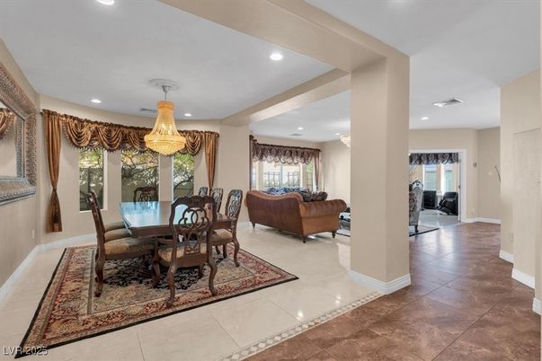 Chandelier, Dining room, Interior, Living room, Recessed Lighting