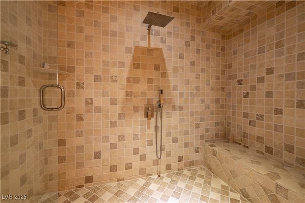 Bathroom, Glass Shower, Interior, Stone Walls