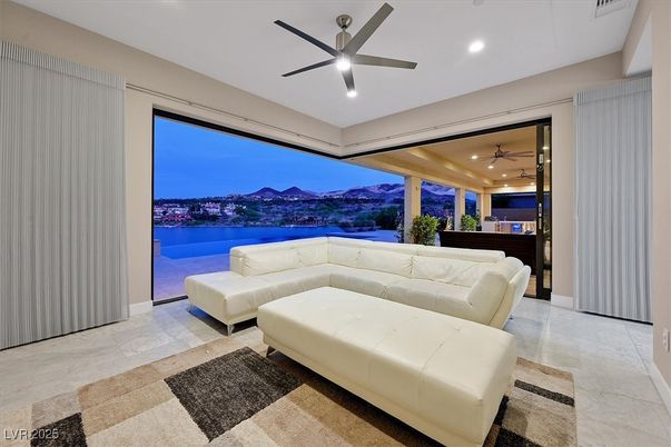 Interior, Living room, Recessed Lighting