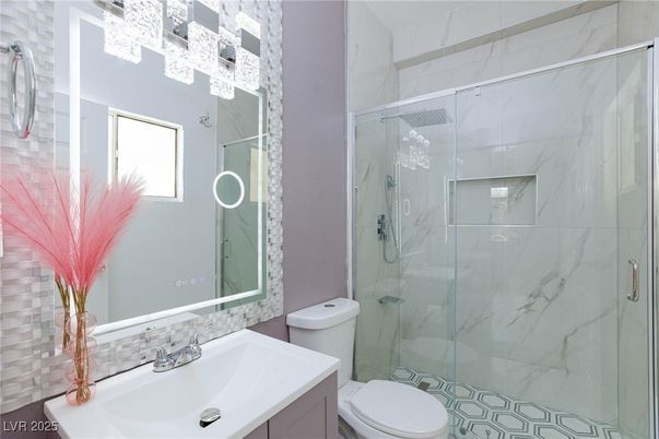 Bathroom, Glass Shower, Interior, Marble Walls