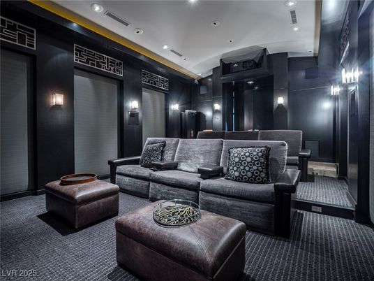 Home Theatre Room, Interior, Projection Screen, Recessed Lighting, Theatre Room