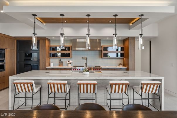 Interior, Kitchen, Pendant Lights, Recessed Lighting, Stainless Steel Appliances