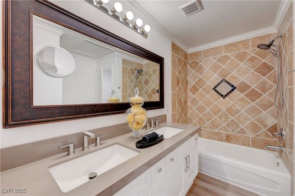 Bathroom, Dual Sink Vanities, Interior, Wood Texture Flooring