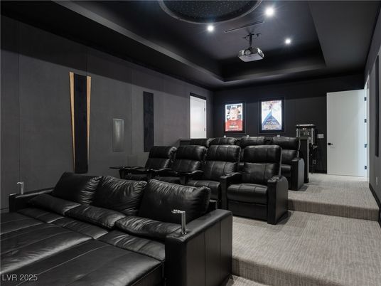 Home Theatre Room, Interior, Projection Screen, Recessed Lighting, Theatre Room