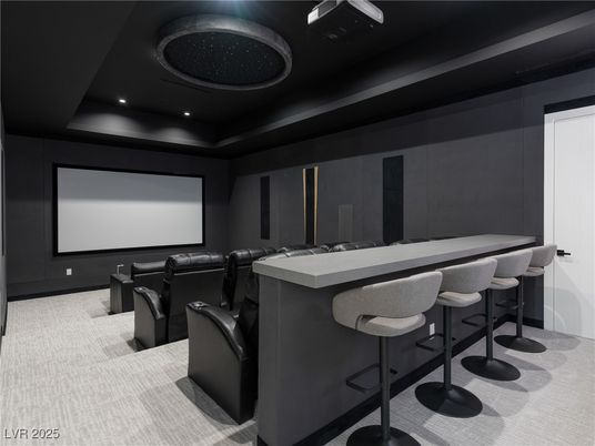 Home Theatre Room, Interior, Projection Screen, Recessed Lighting, Theatre Room