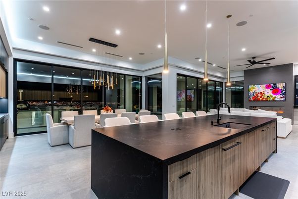Dining room, Interior, Kitchen, Living room, Pendant Lights, Recessed Lighting