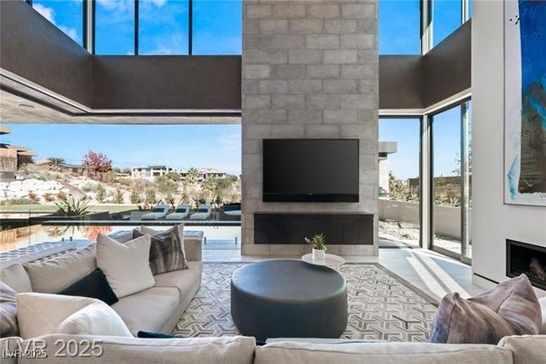 Fireplace, Interior, Living room, Stone Walls
