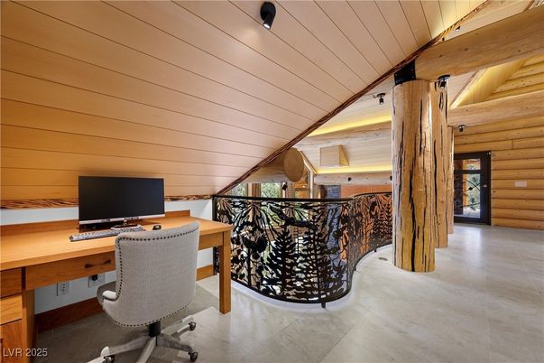Home Office, Interior, Wooden Walls