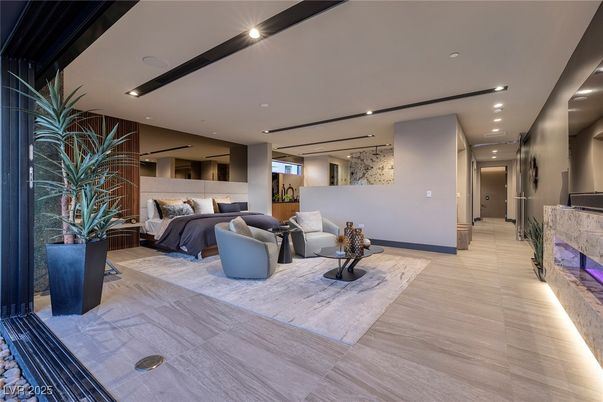 Bedroom, Fireplace, Interior, Recessed Lighting