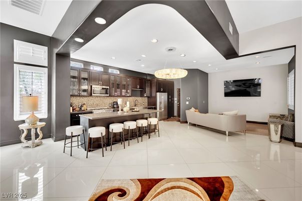 Interior, Kitchen, Living room, Pendant Lights, Recessed Lighting, Stainless Steel Appliances