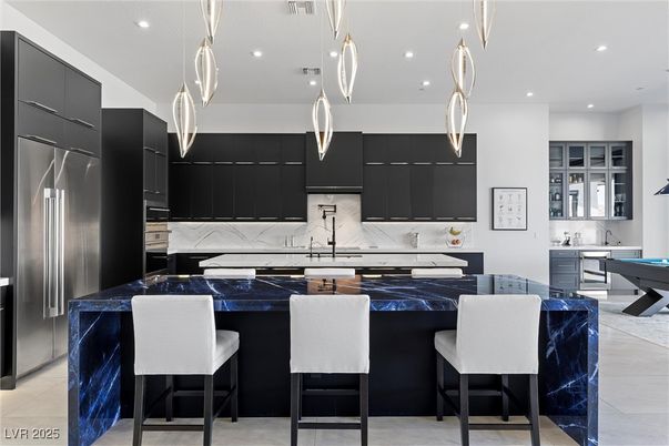 Interior, Kitchen, Pendant Lights, Recessed Lighting, Stainless Steel Appliances