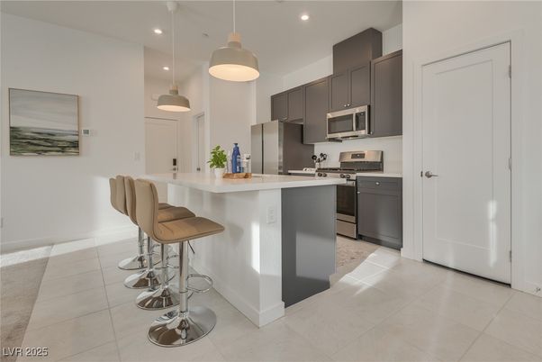 Interior, Kitchen, Pendant Lights, Recessed Lighting, Stainless Steel Appliances