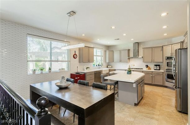 Interior, Kitchen, Pendant Lights, Recessed Lighting, Stainless Steel Appliances