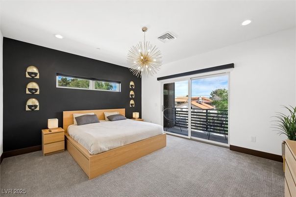 Bedroom, Interior, Pendant Lights, Recessed Lighting