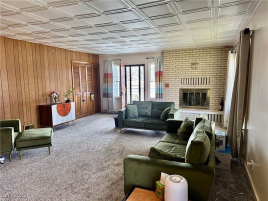 Fireplace, Interior, Living room, Stone Walls, Wooden Walls