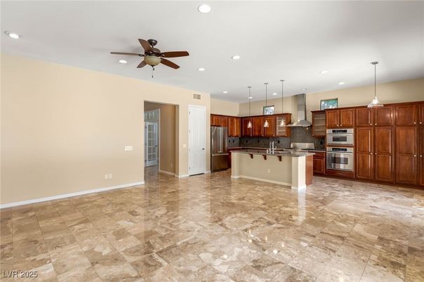 Interior, Kitchen, Pendant Lights, Recessed Lighting, Stainless Steel Appliances