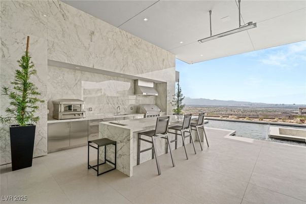 Interior, Kitchen, Marble Walls, Recessed Lighting