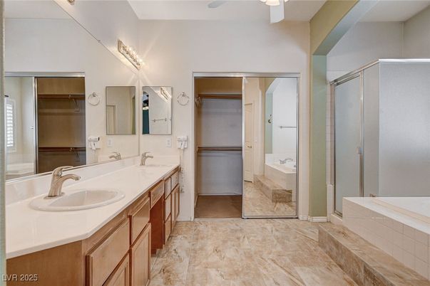 Bathroom, Dual Sink Vanities, Glass Shower, Interior