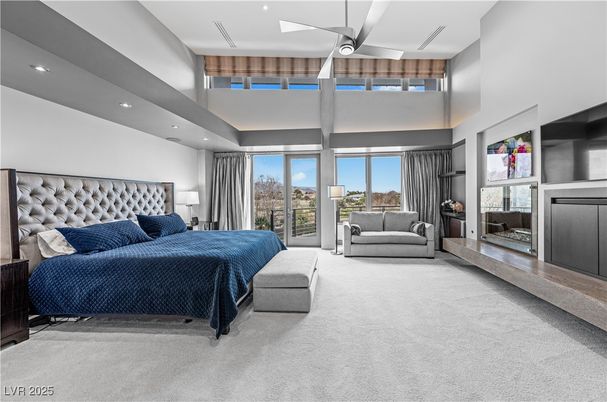 Bedroom, Fireplace, Interior, Recessed Lighting