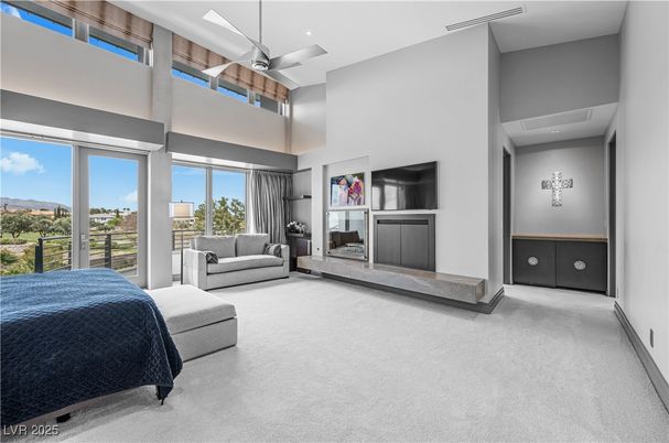 Bedroom, Fireplace, Interior, Recessed Lighting