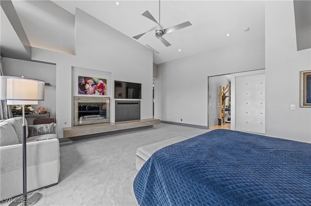 Bedroom, Fireplace, Interior, Recessed Lighting