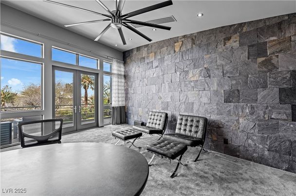 Interior, Recessed Lighting, Stone Walls