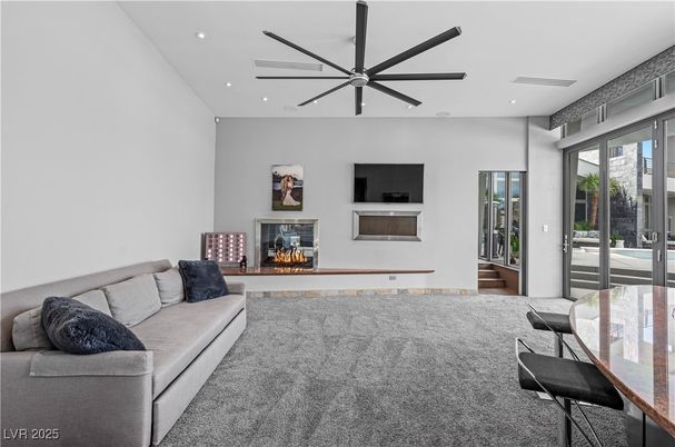 Fireplace, Interior, Living room, Recessed Lighting