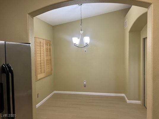 Empty room, Interior, Pendant Lights, Wood Texture Flooring