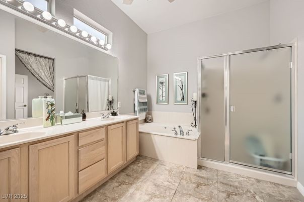 Bathroom, Dual Sink Vanities, Glass Shower, Interior