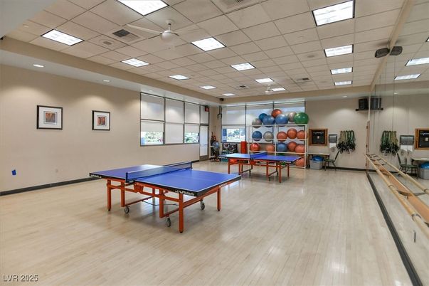 Game Room, Interior, Recessed Lighting, Wood Texture Flooring