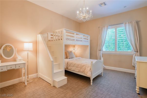 Bedroom, Chandelier, Interior