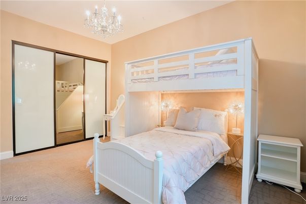 Bedroom, Chandelier, Interior
