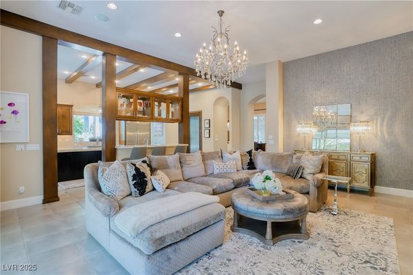 Chandelier, Interior, Living room, Recessed Lighting