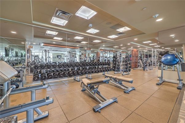 Fitness Equipment, Gym, Interior, Recessed Lighting