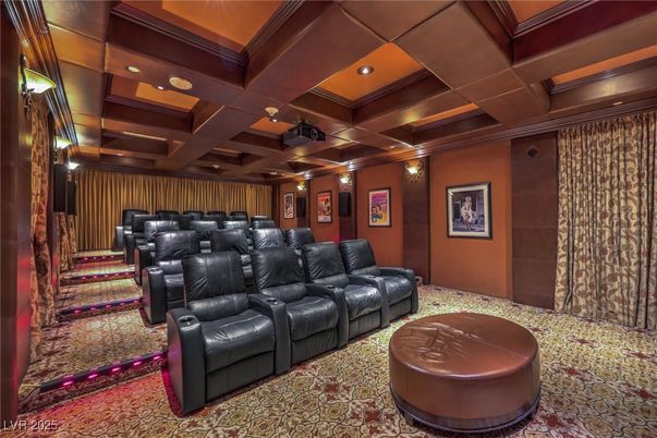 Home Theatre Room, Interior, Projection Screen, Recessed Lighting, Theatre Room