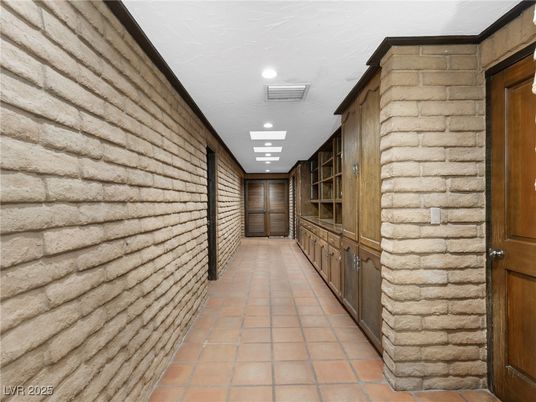 Interior, Recessed Lighting, Stone Walls