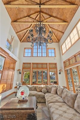 Chandelier, Interior, Living room, Wooden Beams, Wooden Ceilings