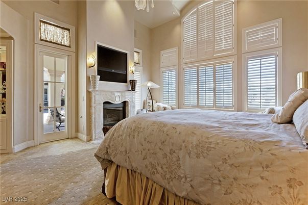 Bedroom, Fireplace, Interior