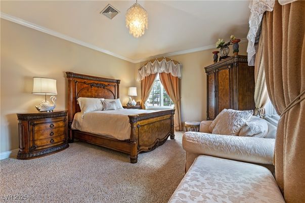 Bedroom, Chandelier, Interior