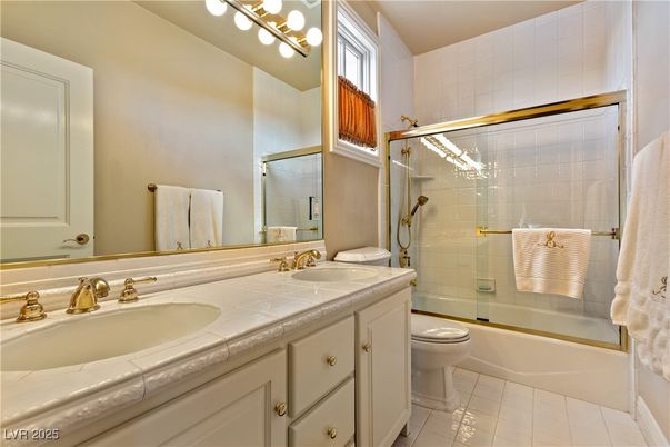 Bathroom, Dual Sink Vanities, Glass Shower, Interior, Tile Countertops