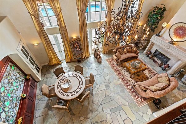 Chandelier, Dining room, Fireplace, Interior, Living room