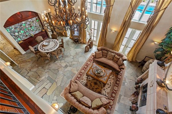 Chandelier, Dining room, Fireplace, Interior, Living room