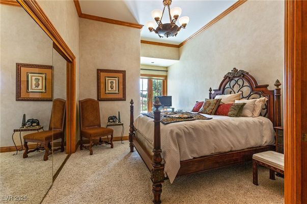 Bedroom, Chandelier, Interior