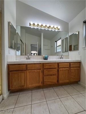 Bathroom, Dual Sink Vanities, Interior, Tile Countertops