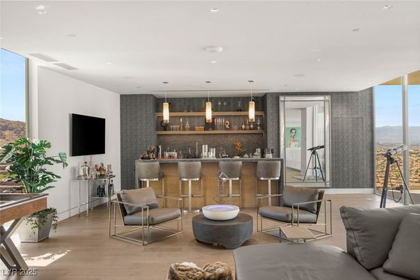 Interior, Pendant Lights, Recessed Lighting, Wood Texture Flooring
