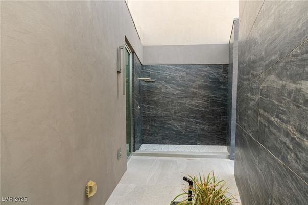 Bathroom, Glass Shower, Interior, Marble Walls