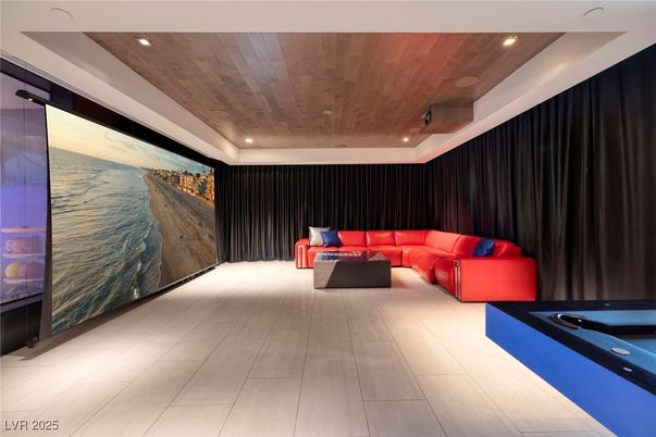 Interior, Living room, Recessed Lighting, Wooden Ceilings