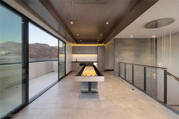 Billiard Table, Game Room, Interior, Recessed Lighting