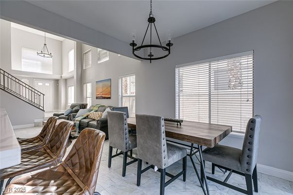 Dining room, Interior, Living room, Marble, Pendant Lights